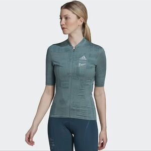 Adidas Parley Cycling Zipper Jersey Top Women's Small S Grey Heat RDY New HI6832